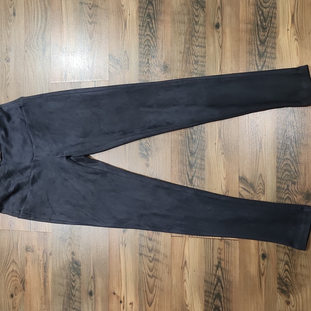 J. McLaughlin Faux‎ Suede Lori Dark Gray Pull On Soft Sportswear Leggings Size S